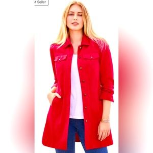 Long Denim Jacket - Ideal with a top and leggings or jeans for the Fall season!